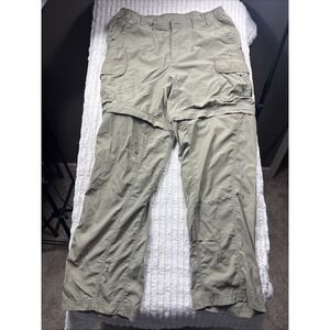 Columbia Titanium Omni Dry Convertible Pants Men L 32 Tan Cargo Hiking Packable